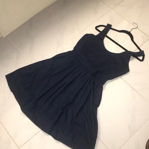 Denim flit and flare dress
